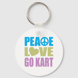 Peace Liebe Go Kart Schlüsselanhänger