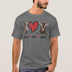 Peace Liebe Goats Farm Goat Lover Geschenke für Mä T-Shirt
