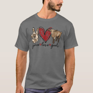 Peace Liebe Goats Funny Farm Girl Goat Lover für W T-Shirt