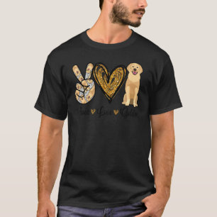 Peace Liebe Golden Retriever Leopard Hund Welpe Ew T-Shirt