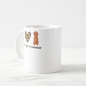 Peace Liebe Goldendoodle Leopard Lover Dog Pupp Kaffeetasse (Vorderseite Links)