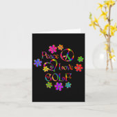 Peace Liebe Golf Karte (Gelbe Blume)