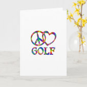 Peace Liebe Golf Karte (Gelbe Blume)