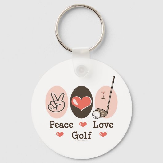 Peace Liebe Golf Key Chain Schlüsselanhänger (Vorderseite)
