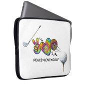 Peace Liebe Golf Krawatte Dye Laptopschutzhülle (Vorne Rechts)