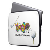 Peace Liebe Golf Krawatte Dye Laptopschutzhülle (Vorderseite Links)