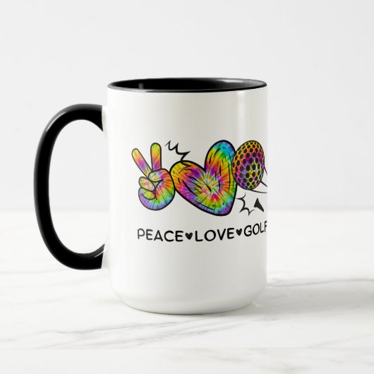 Peace Liebe Golf Krawatte Dye Tasse (Links)