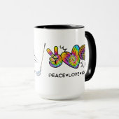 Peace Liebe Golf Krawatte Dye Tasse (VorderseiteRechts)