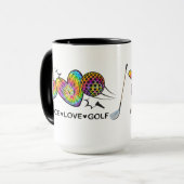 Peace Liebe Golf Krawatte Dye Tasse (Vorderseite Links)