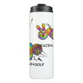 Peace Liebe Golf Krawatte Dye Thermosbecher (Vorderseite)