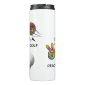 Peace Liebe Golf Krawatte Dye Thermosbecher (Rückseite)
