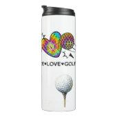 Peace Liebe Golf Krawatte Dye Thermosbecher (Nach rechts gedreht)