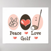 Peace Liebe Golf Poster (Vorne)