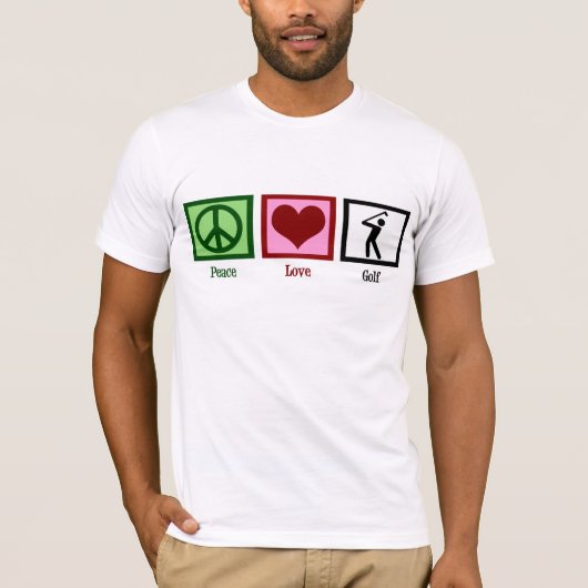 Peace Liebe Golf T-Shirt (Vorderseite)