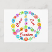 Peace Liebe Grandsons Postkarte (Vorderseite)