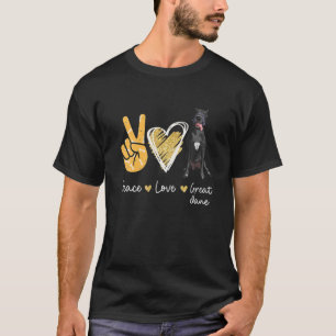 Peace Liebe Great Dane Dovers Lovers T-Shirt