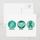 Peace Liebe Green Hope Postkarte (Vorne/Hinten)