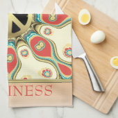 Peace Liebe Groovy Blume Handtuch (Viertel Falte)