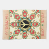 Peace Liebe Groovy Blume Handtuch (Horizontal)