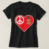 Peace Liebe Groundhog mit Top Hat Funny Ground Hog (Design vorne)