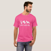 Peace Liebe GSD German Shepherd Dog Lover Puppy Ow T-Shirt (Vorne ganz)