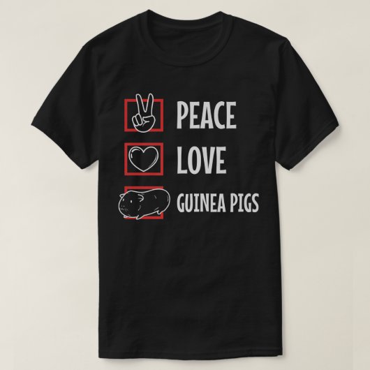 Peace Liebe Guinea Pigs Premium 4323 T-Shirt (Design vorne)