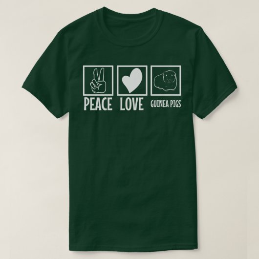 Peace Liebe Guinea Pigs Premium 4325 T-Shirt (Design vorne)