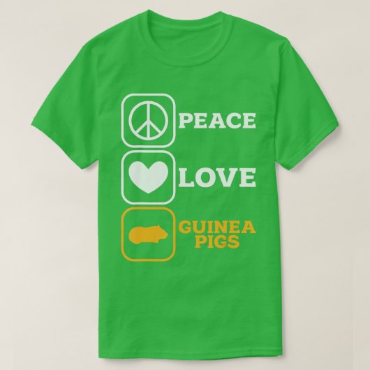 Peace Liebe Guinea Schweine Guinea Lover - 12 T-Shirt (Design vorne)