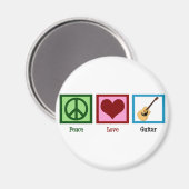Peace Liebe Guitar Magnet (Vorderseite/Rückseite)