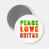Peace Liebe Guitar Magnet (Vorderseite/Rückseite)