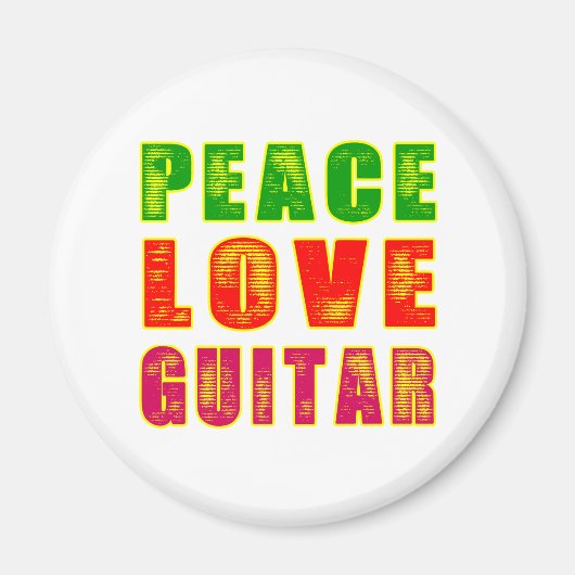 Peace Liebe Guitar Magnet (Vorne)