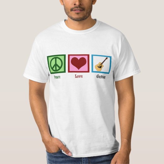 Peace Liebe Guitar T-Shirt (Vorderseite)