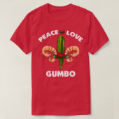 Peace Liebe Gumbo Louisiana T-Shirt (Design vorne)