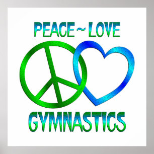 Peace Liebe GYMNASTICS Poster