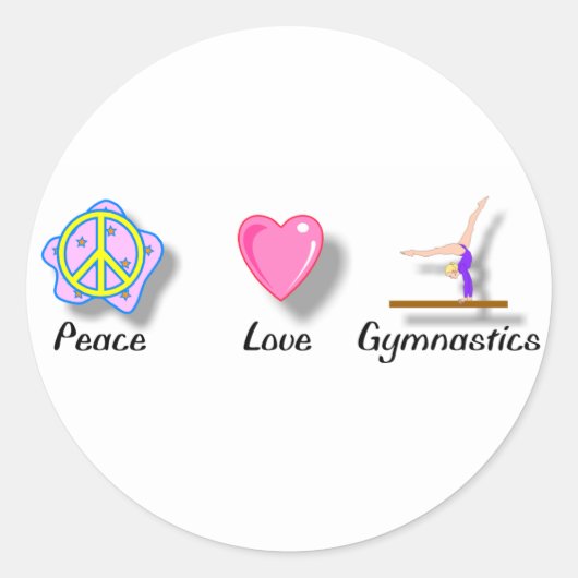 Peace Liebe Gymnastics Stickers (Vorderseite)