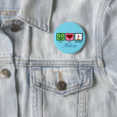Peace Liebe Gymnastik Custom Niedlich Button (Beispiel)