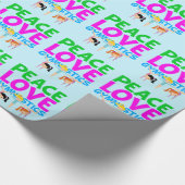 Peace Liebe Gymnastik Geschenkpapier (Ecke)