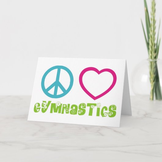 Peace Liebe Gymnastik Karte (Vorderseite)