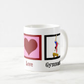 Peace Liebe Gymnastik Niedlich Gymnast Kaffeetasse (VorderseiteRechts)
