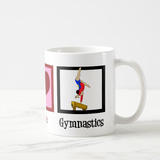 Peace Liebe Gymnastik Niedlich Gymnast Kaffeetasse (Rechts)
