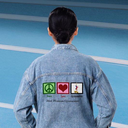 Peace Liebe Gymnastik Niedliches Gymnastik Jeansjacke