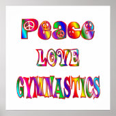 Peace Liebe Gymnastik Poster (Vorne)