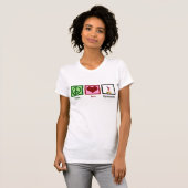 Peace Liebe Gymnastik T-Shirt (Vorne ganz)