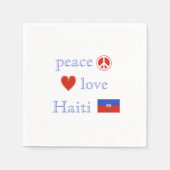 Peace Liebe Haiti Paper Party Napkins Serviette (Vorderseite)