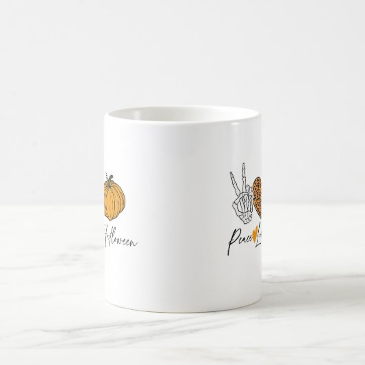 Peace Liebe Halloween Kaffeetasse (Mittel)