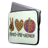 Peace Liebe Halloween Laptopschutzhülle (Vorderseite Links)
