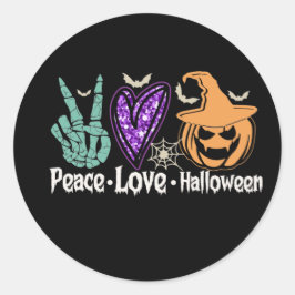 Peace Liebe Halloween Pumpkin Sticker
