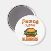 Peace Liebe Hamburgers Magnet (Vorderseite/Rückseite)