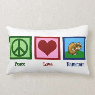 Peace Liebe Hamsters Lendenkissen