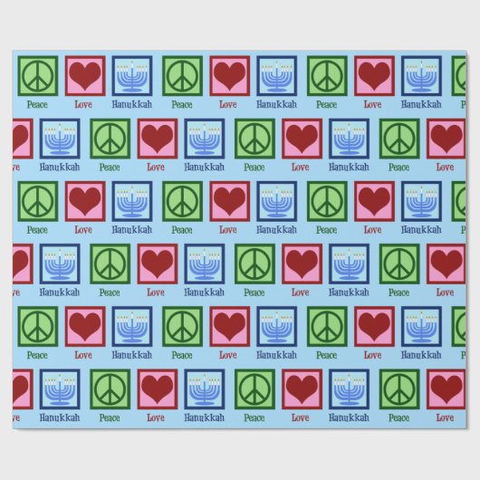 Peace Liebe Hanukkah Geschenkpapier (Flach)